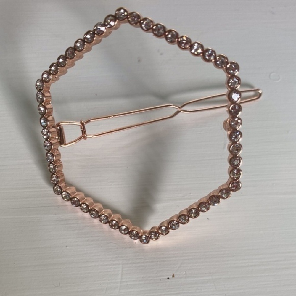 Anthropologie Crystal Gold Hair Barrette